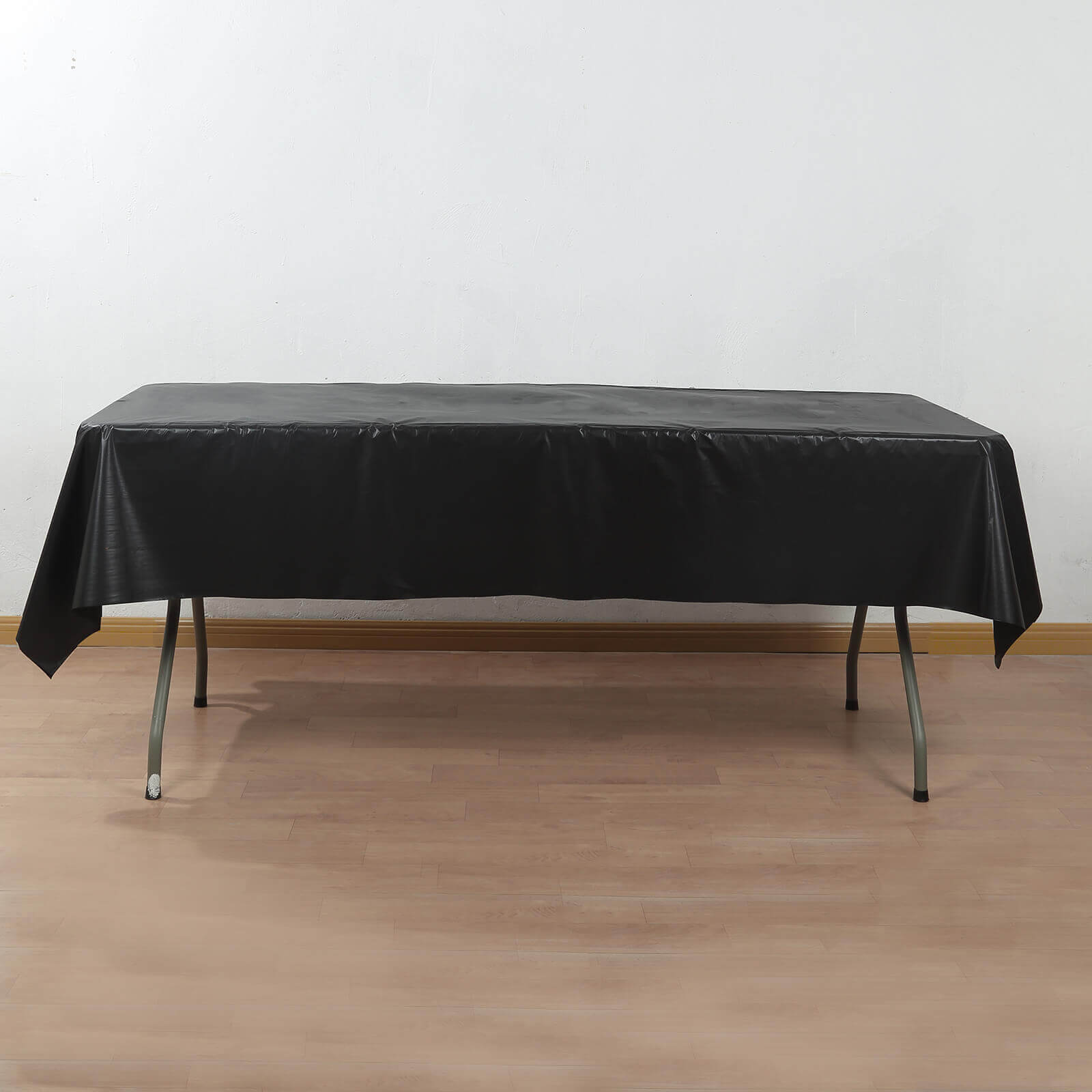 Plastic Table Cover Roll Black with Slide Cutter - Customizable Disposable Tablecloth Roll 54"x300ft