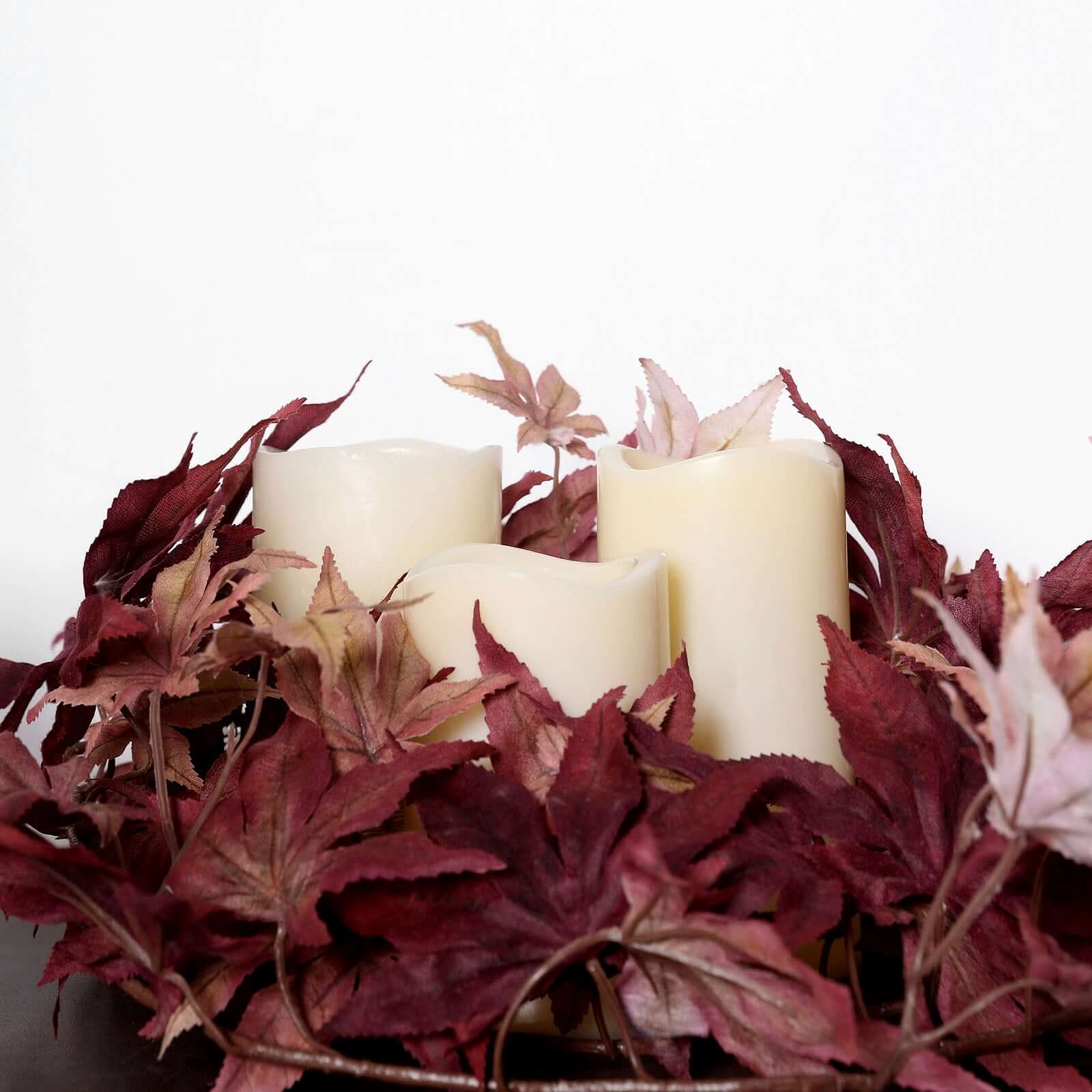 6ft Burgundy Artificial Silk Maple Leaf Hanging Fall Garland Vine