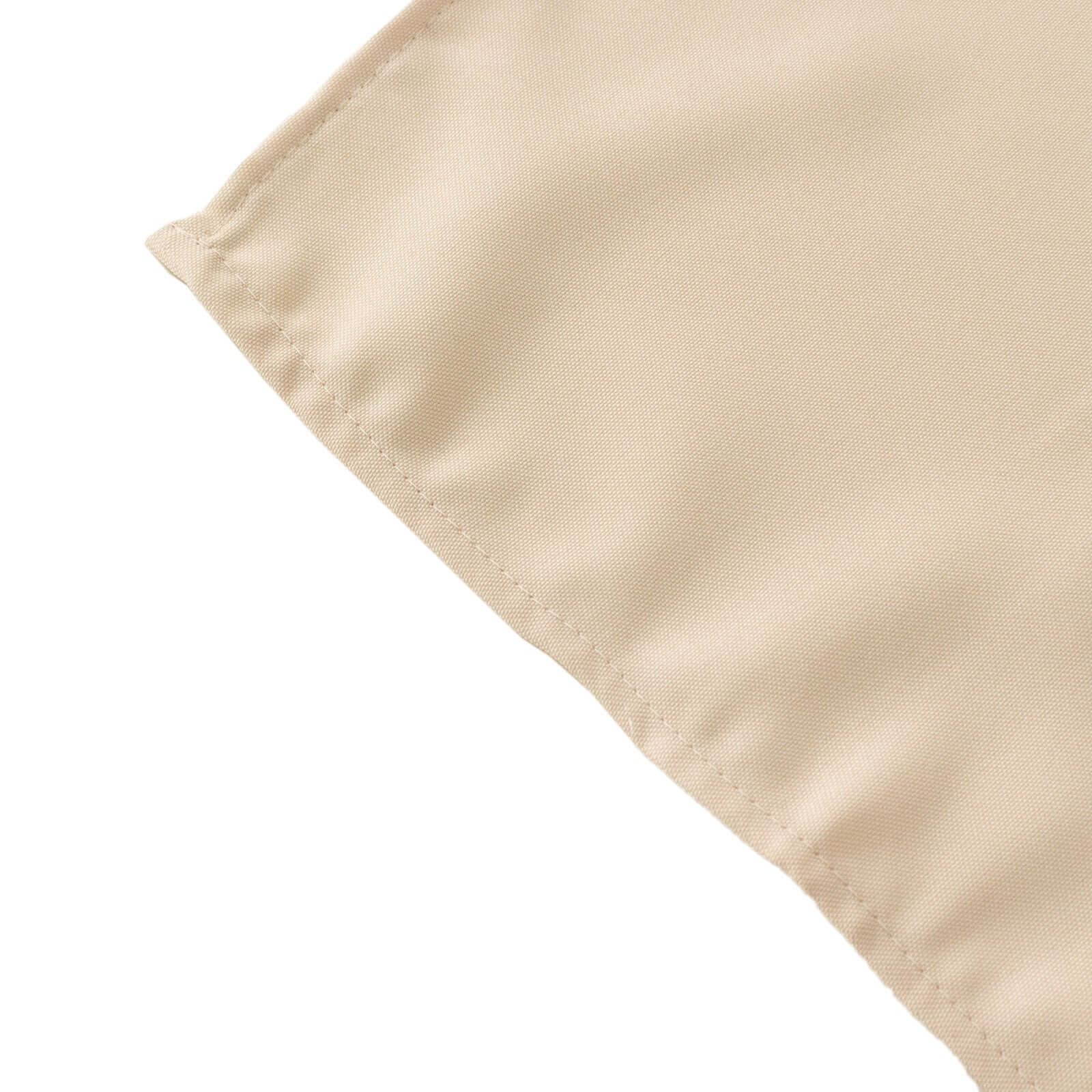 Premium Polyester 108" Round Tablecloth Beige - Wrinkle-Resistant 220GSM Table Cover