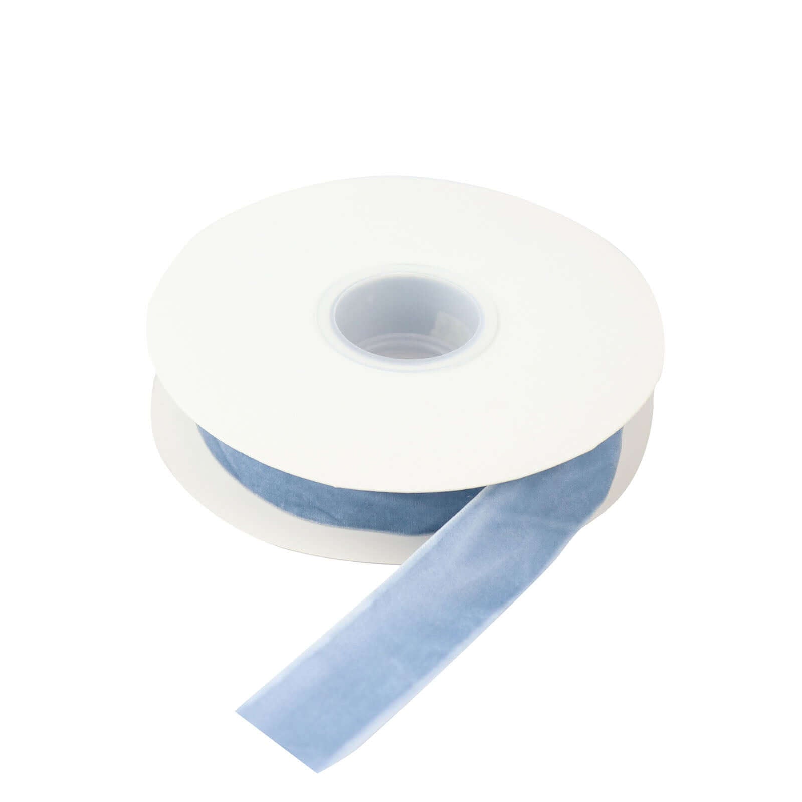 10 Yards Dusty Blue 1" Velvet Single Faced Ribbon Spool, DIY Craft Supplies, Velvet and Nylon Ribbon Roll