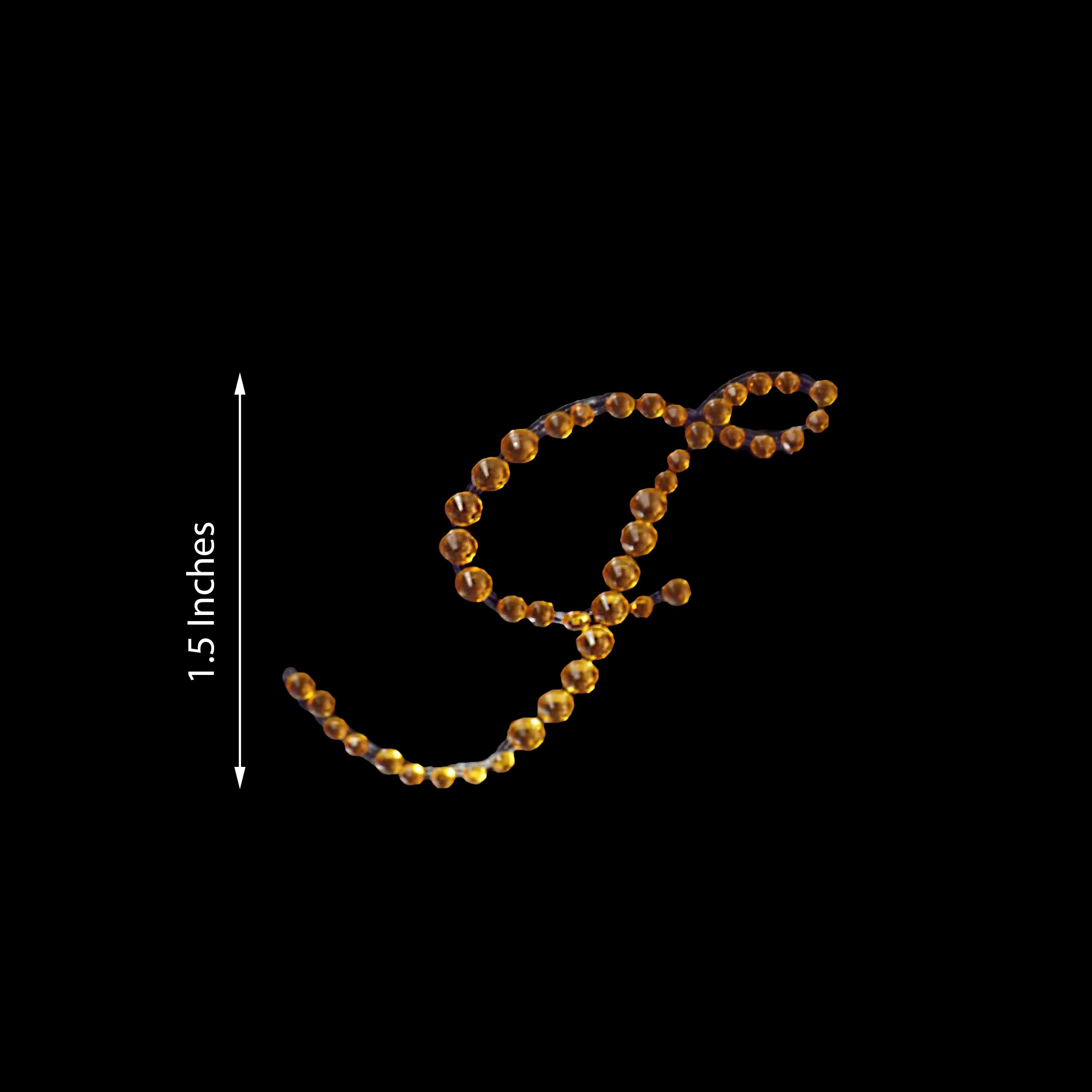 12 Pack 1.5" Gold Rhinestone Monogram Letter Jewel Sticker Self Adhesive DIY Diamond Decor - J