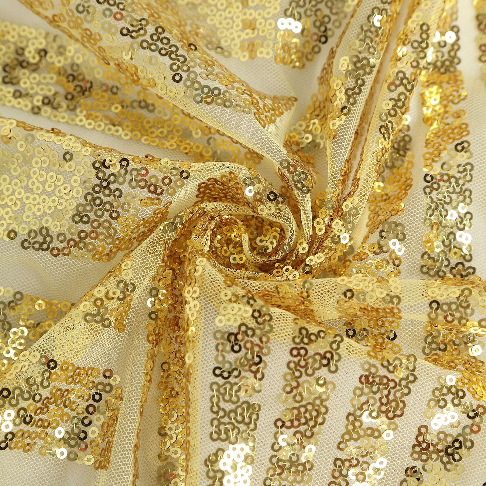 Sequin 72" Table Overlay Square Tablecloth Gold with Diamond Glitz Design - Perfect for Luxe Events