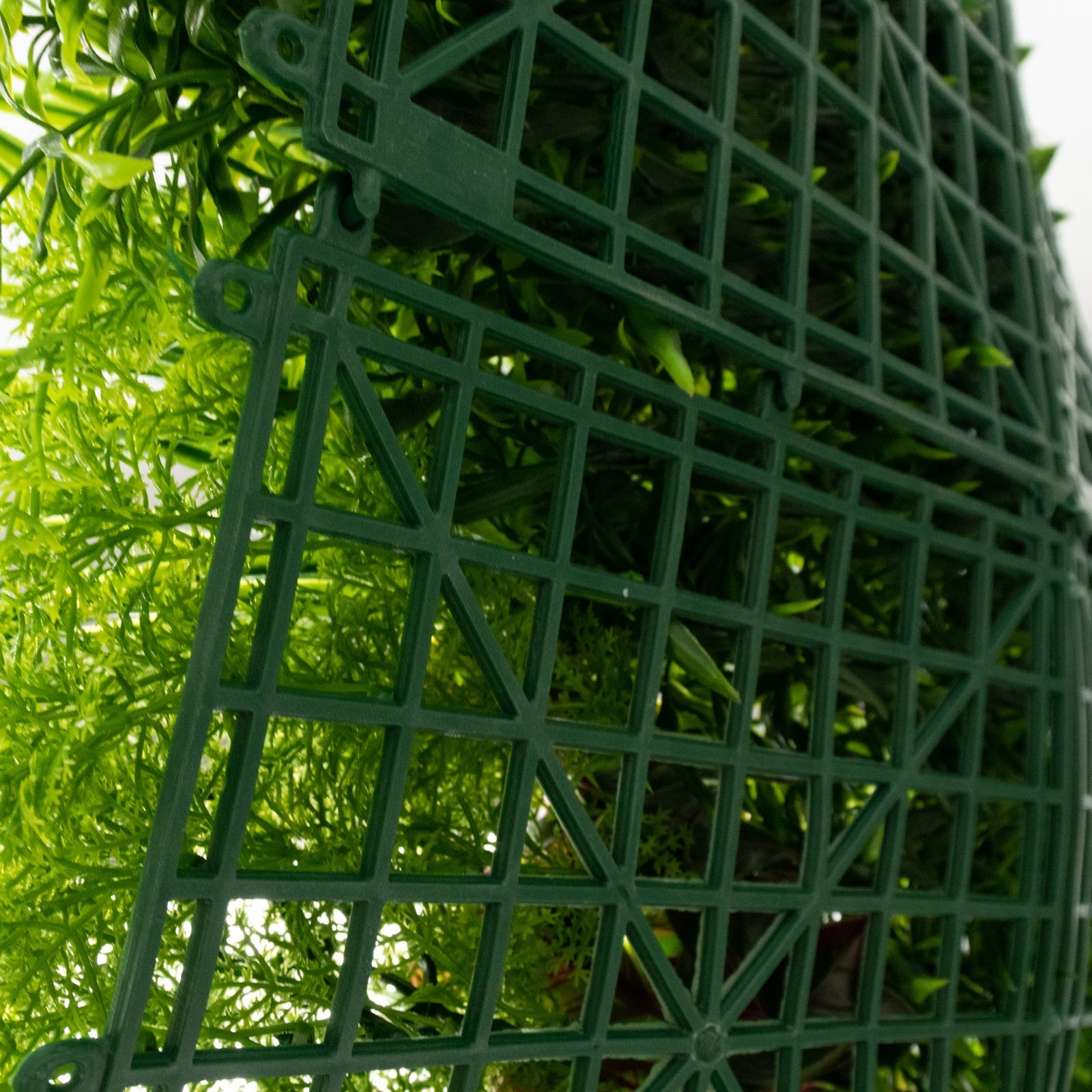 Artificial Greenery Wall Backdrop Panels, 40"×40" Grass Panels with Mixed Fern and Ivy Leaves, UV-Protected for Outdoor Use – 2 Panels, Covers 22 Sq. Ft.