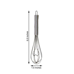 Heart Shaped Stainless Steel Whisk Party Favor With Free Gift Box, Ribbon & Thank You Tag