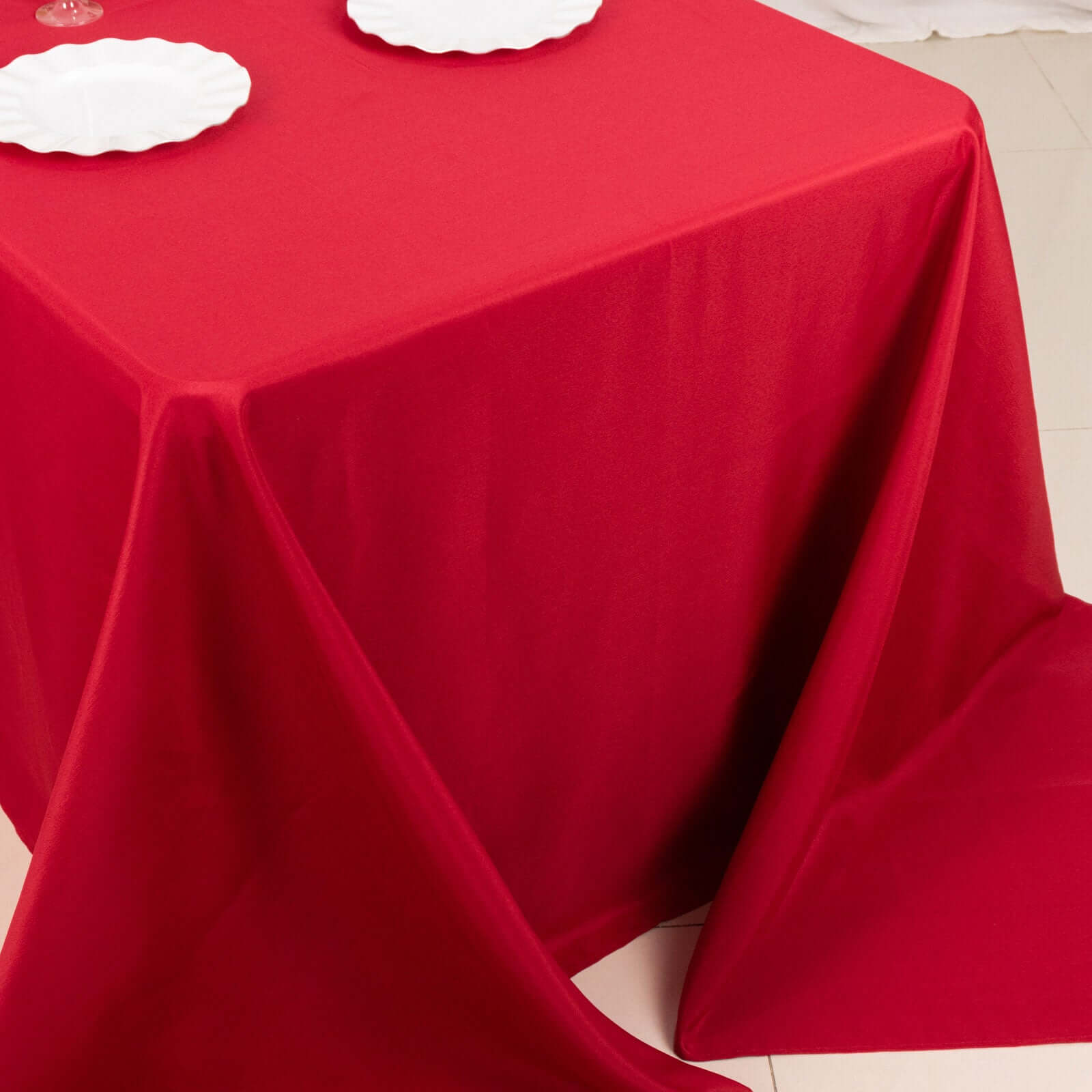 Polyester 90"x132" Rectangle Tablecloth Wine - Seamless Wrinkle-Resistant Table Cover