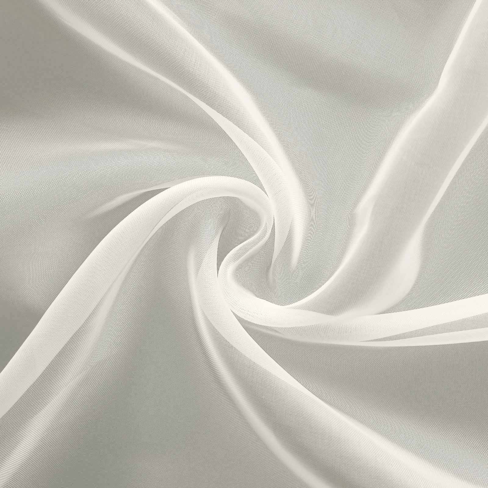 5 Pack Chiffon Chair Sashes Ivory - Soft & Lightweight Designer Chair Bows 22"x78"