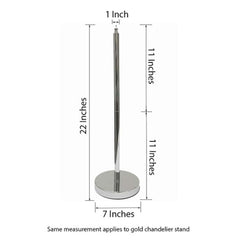 3 Pcs Gold Metal Chandelier Lamp Stand Poles and Base, Decorative Lamp Frame Accessories