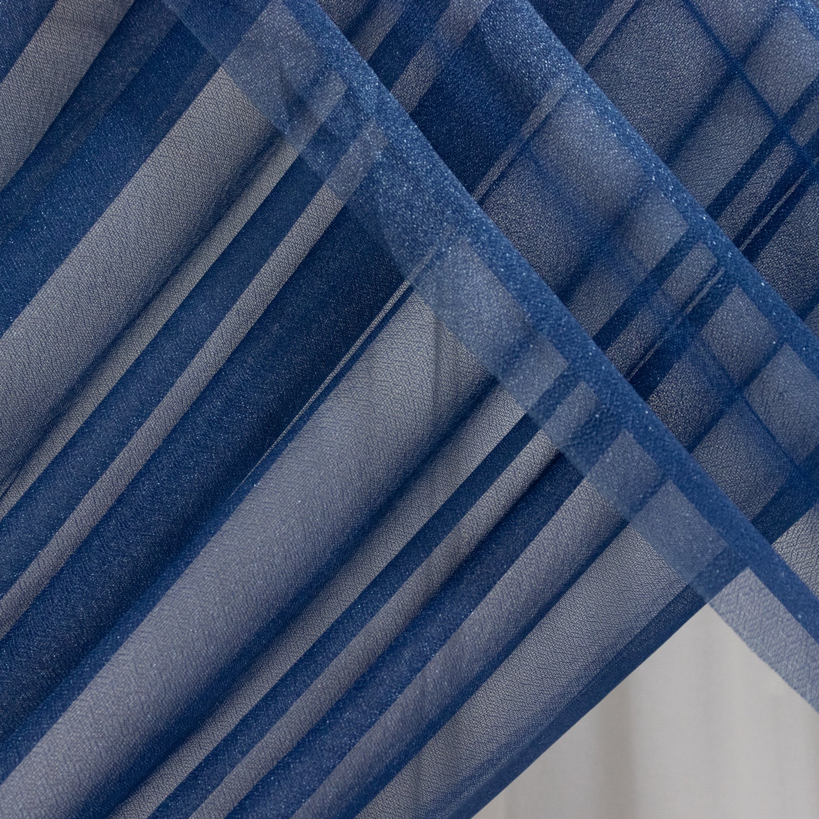 Navy Blue Sheer Backdrop Drape – 5ftx32ft Wedding Arch & Ceiling Decor Panel, Wrinkle Free with Soft Shimmer