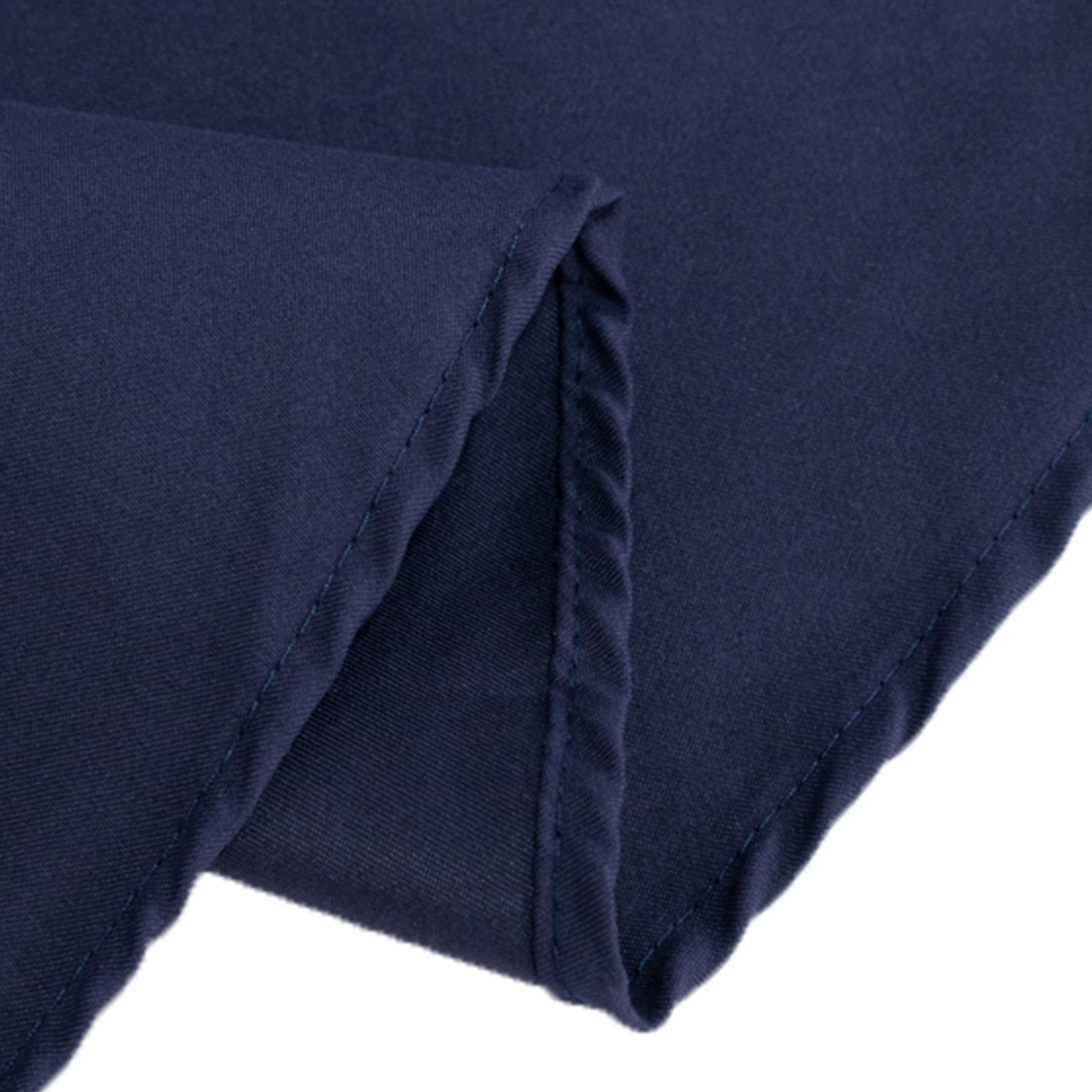 Cotton Blend 70" Round Tablecloth Navy Blue - Wrinkle-Resistant Table Cover