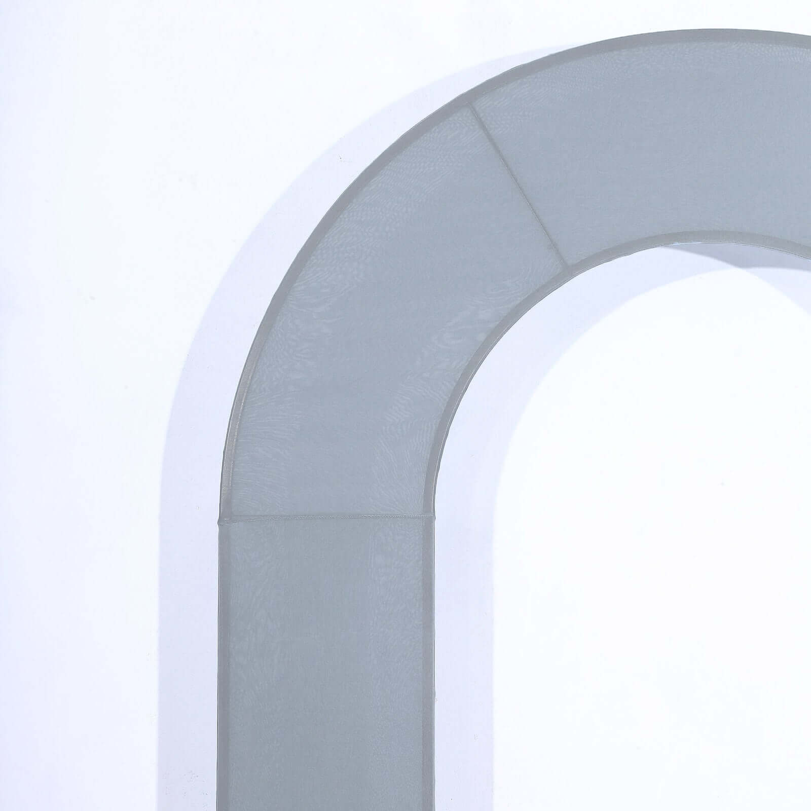 8ft Dusty Blue Spandex Fitted Open Arch Wedding Arch Cover, Double-Sided U-Shaped Backdrop Slipcover