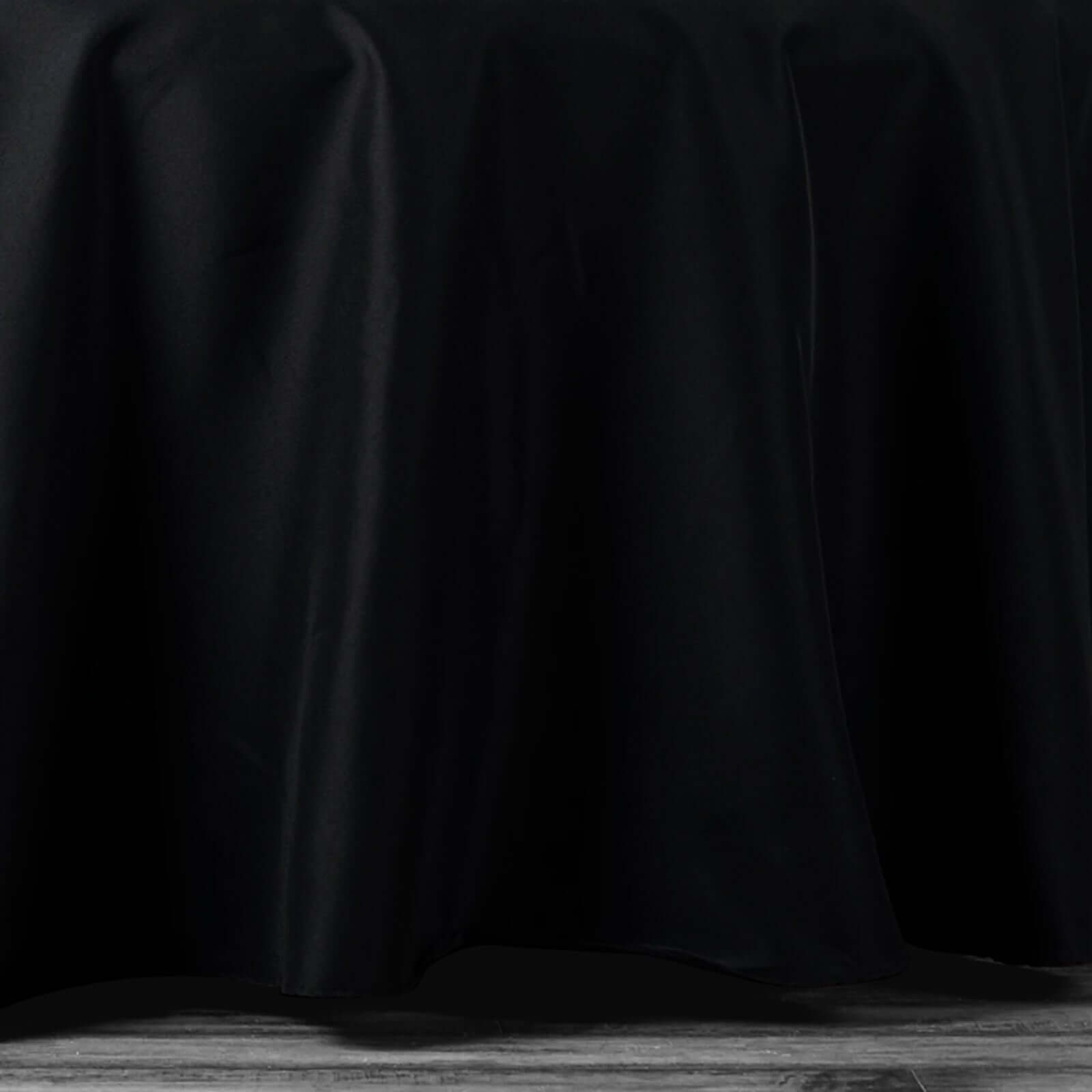 Premium Polyester 108" Round Tablecloth Black - Wrinkle-Resistant 220GSM Table Cover for Weddings & Events