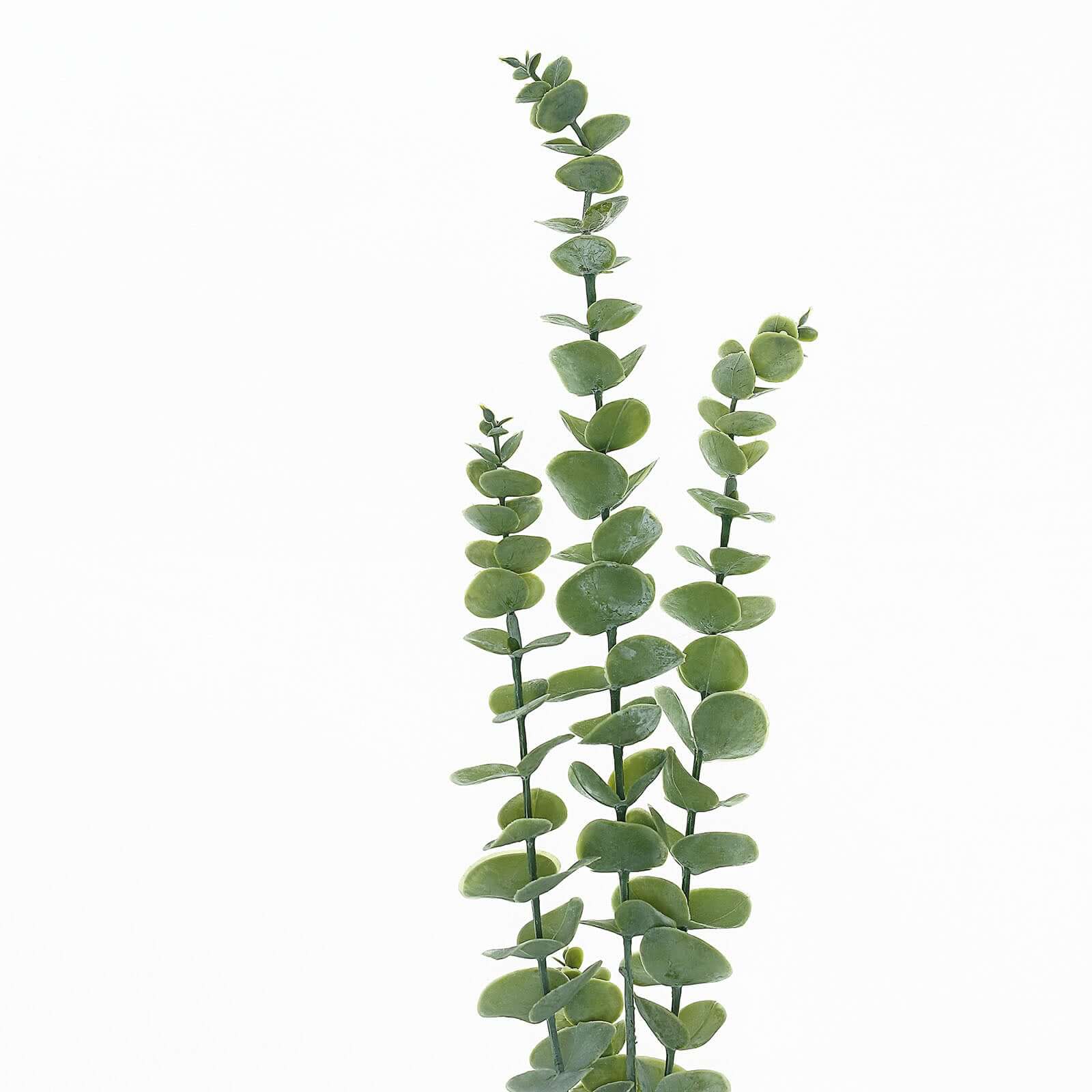 3 Bushes 30" Frosted Green Artificial Eucalyptus Branches Faux Plant