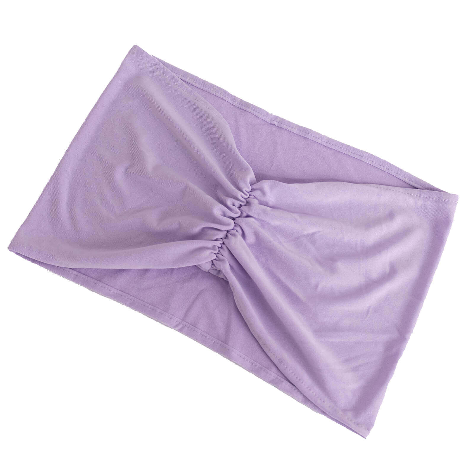5 Pack Spandex Chair Sashes Lavender Lilac Ruffled Style - Wide Easy to Use Stretch Chair Bands 8"x13"