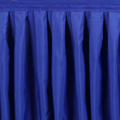 Polyester 17ft Table Skirt Royal Blue - Classic Pleated Design