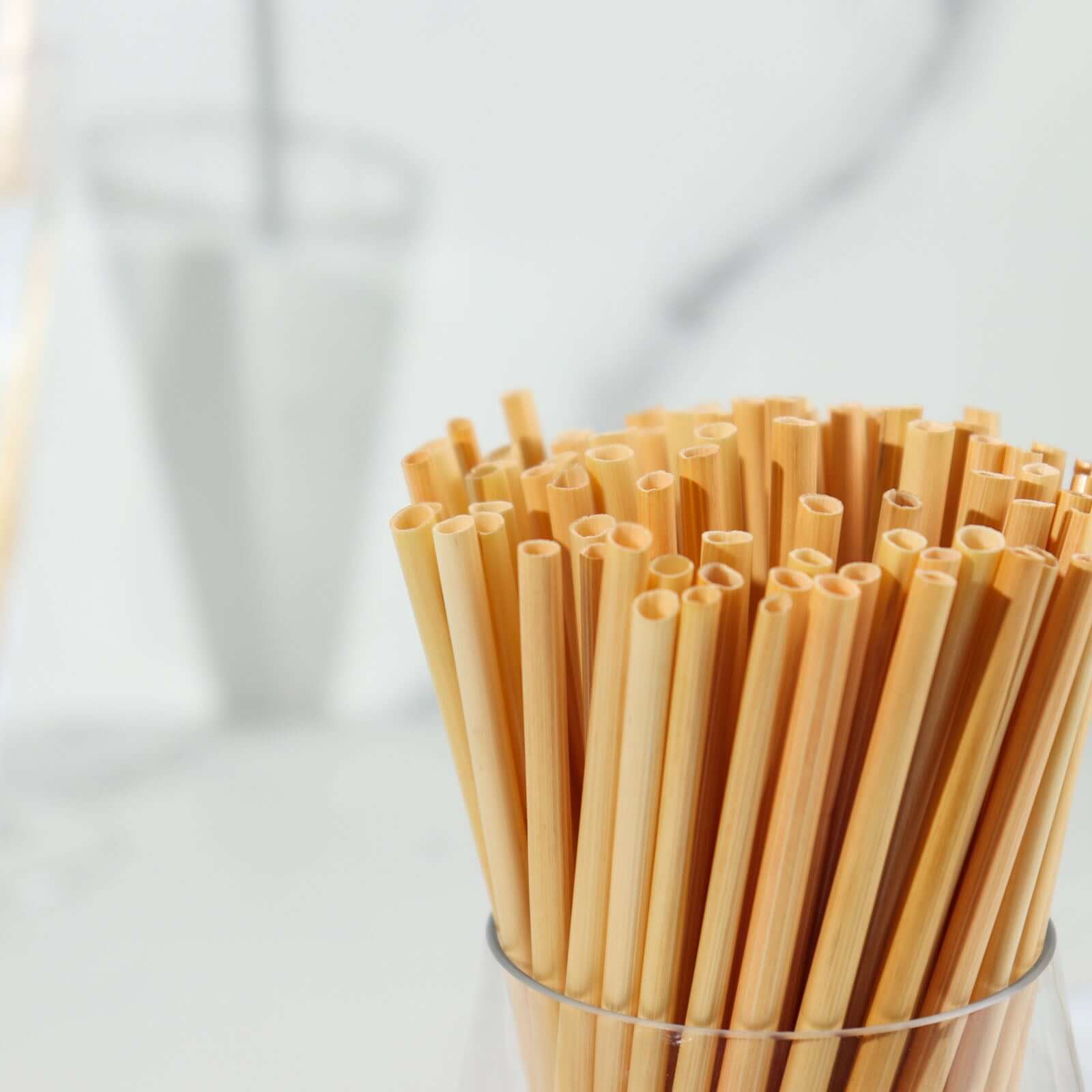 100-Pack Compostable Straws Plant Based 100% Plastic Free - Biodegradable Wheat Straws for Drinks 6"