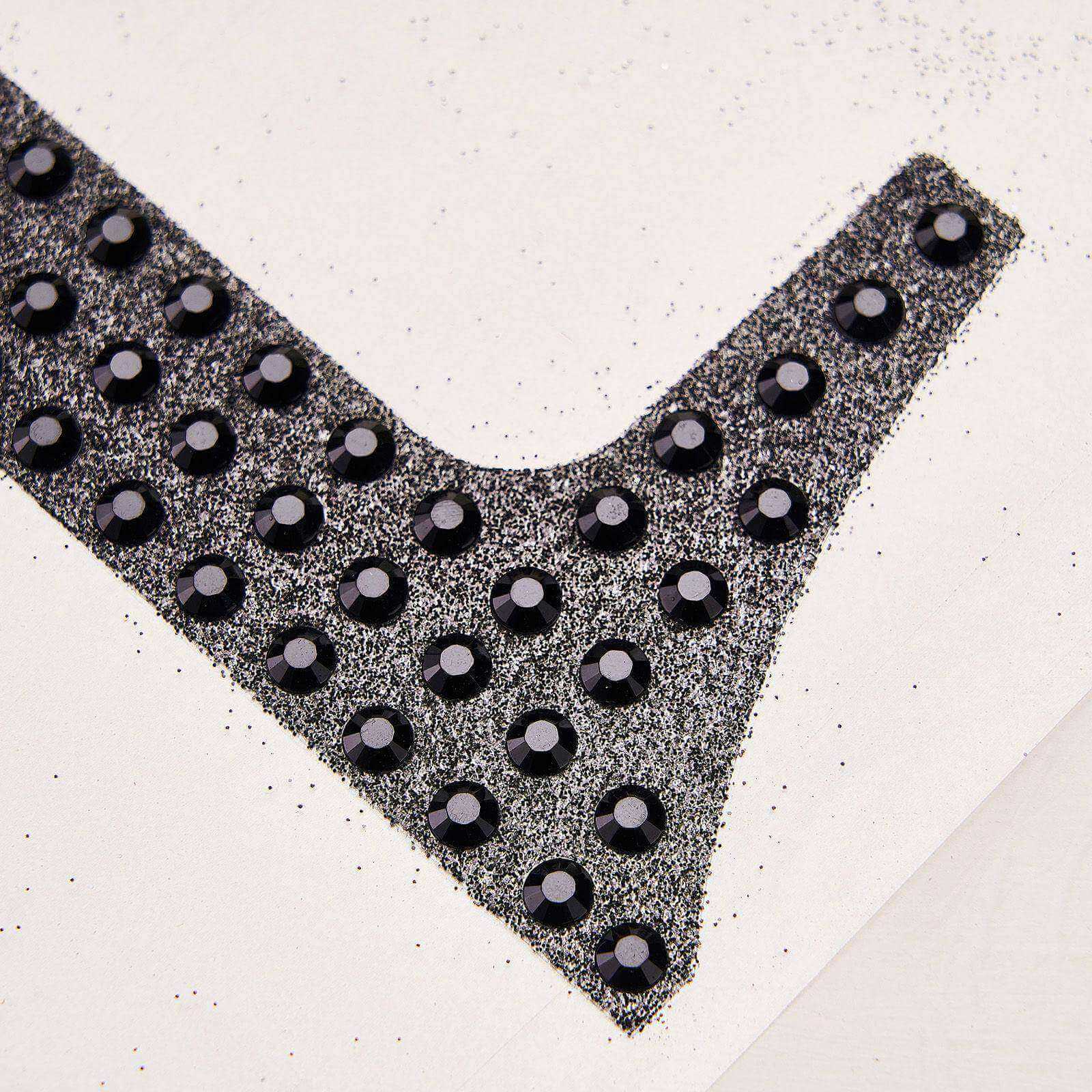 Decorative Rhinestone Number "7" Stickers, Glitter Adhesive Craft Numbers Black DIY Sparkle Embellishments 4"