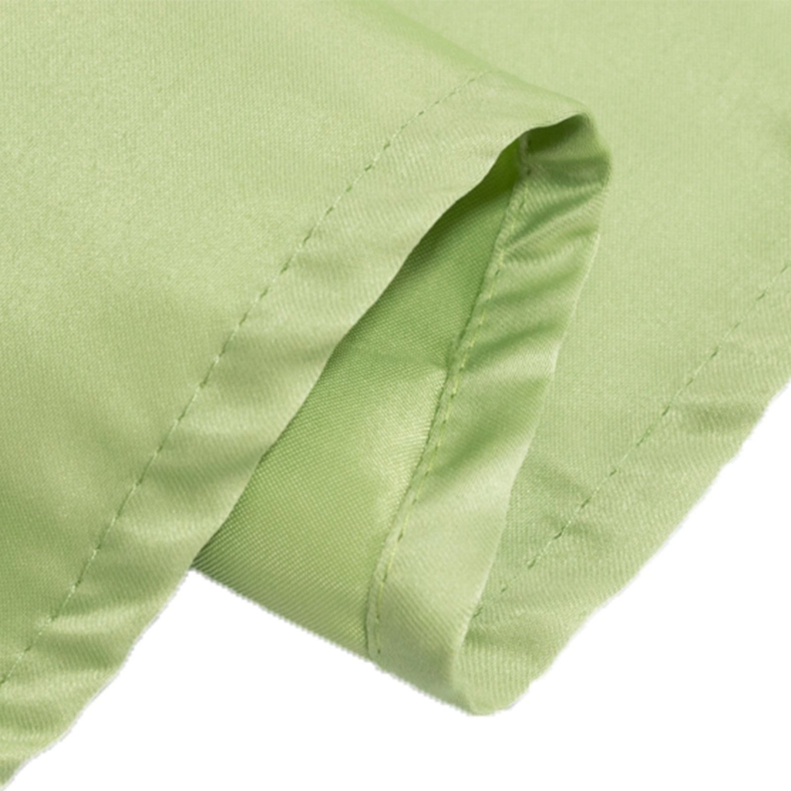 Lamour Satin 120" Round Tablecloth Sage Green - Seamless Table Cover with Soft Tempered Sheen