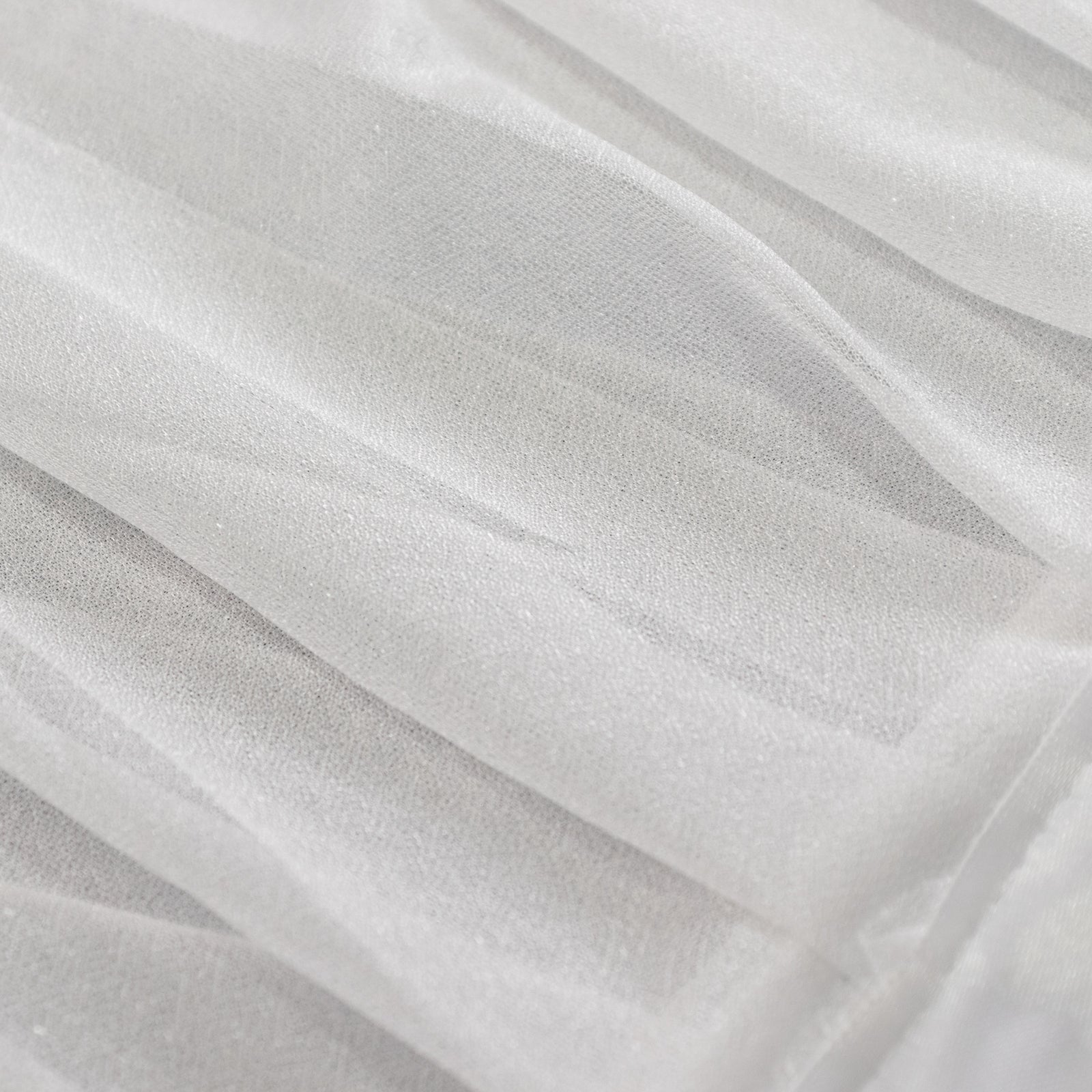 14ft Sheer Pleated Ruffle Skirting Chiffon Table Skirt - White, Shimmer Sheer, Wrinkle-Free Fabric
