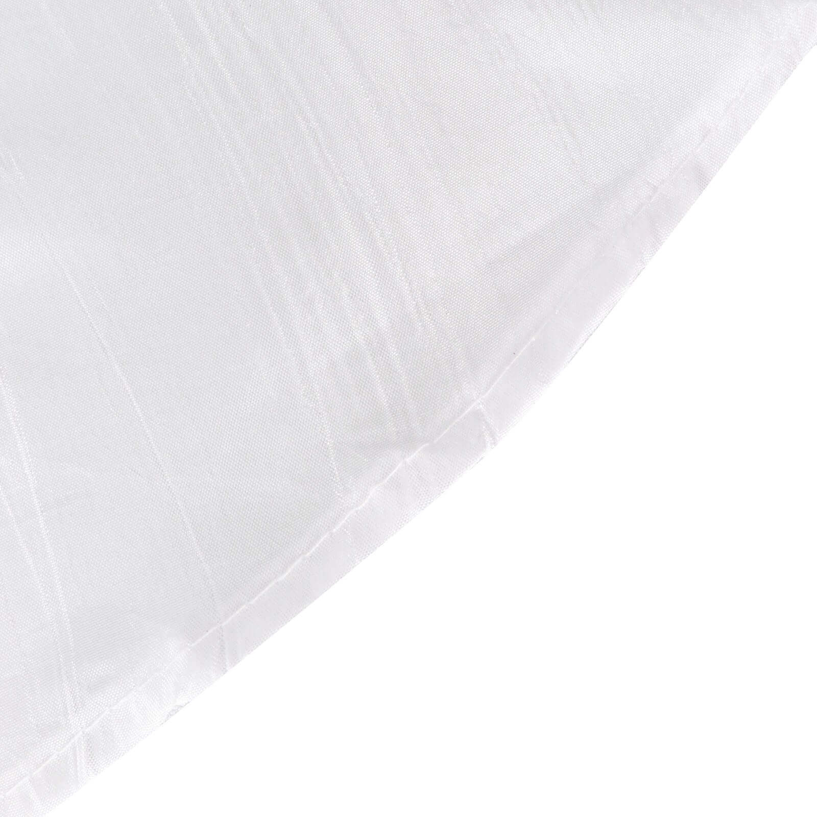 Taffeta 72"x72" Table Overlay Square Tablecloth White - Accordion Crinkle Design for Stylish Events