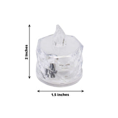 12-Pack LED Flameless Lighting Diamond Style Warm White - Battery Operated Tealight Candles 2"