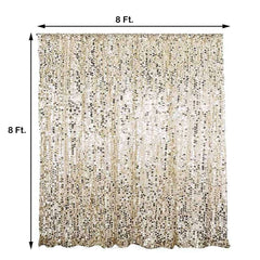 8ftx8ft Champagne Big Payette Sequin Event Curtain Drapes, Backdrop Event Panel