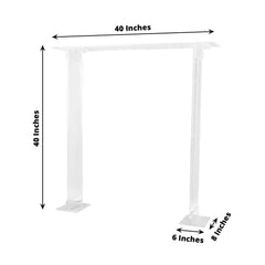 Acrylic Flower Stand Rectangular Design Clear - Decorative Floral Frame Table Centerpiece for Events 40"