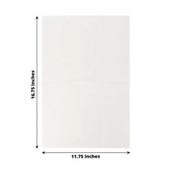 20 Pack Linen-Like Paper 8.5"x4" Napkins White - Highly Absorbent & Disposable Airlaid Guest Towels for Special Occasions