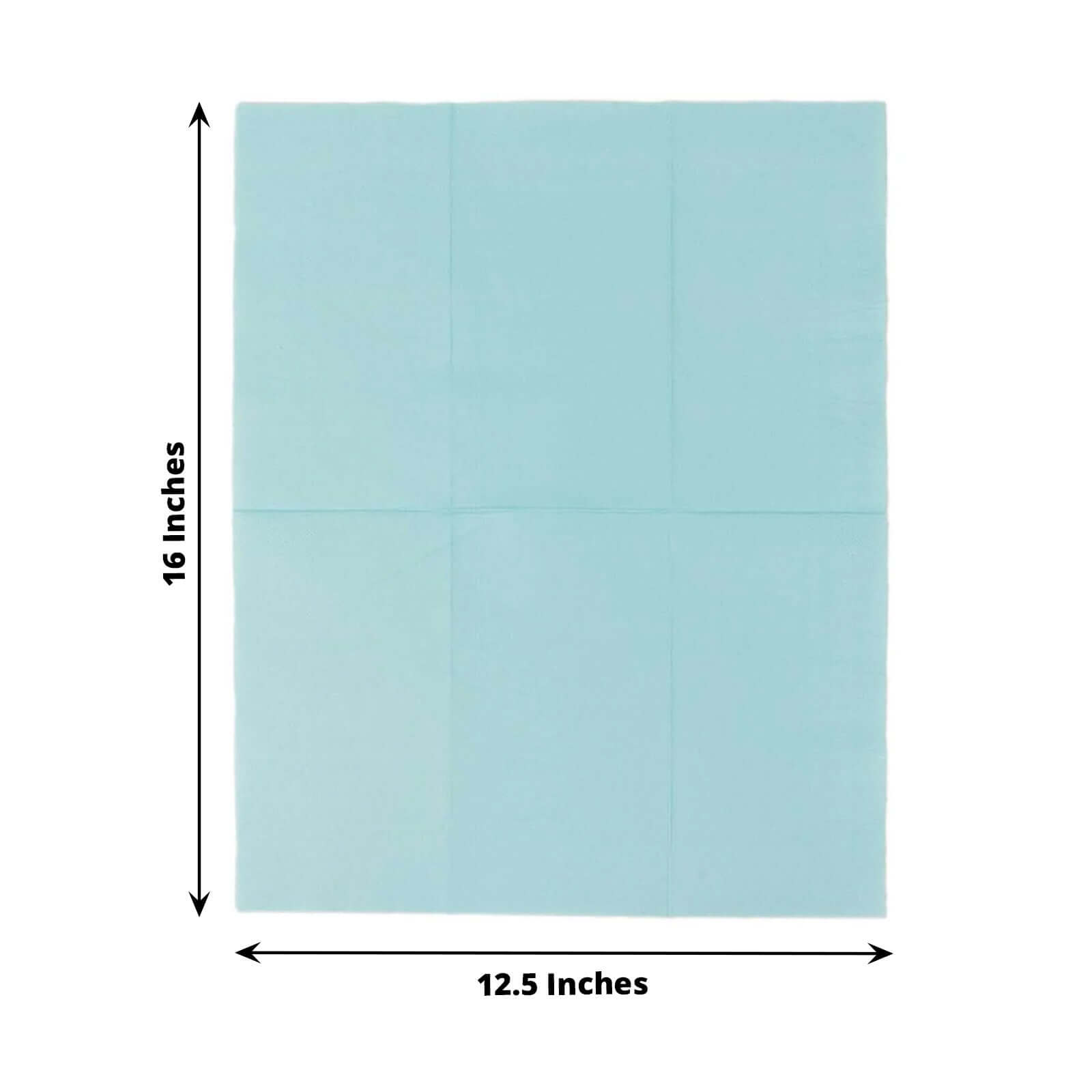 50-Pack Paper Napkins Baby Blue - Soft Disposable 2-Ply Dinner Napkins for Weddings