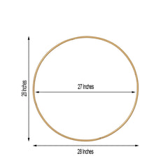 28" Gold Heavy Duty Metal Hoop Wreath, Floral Hoop