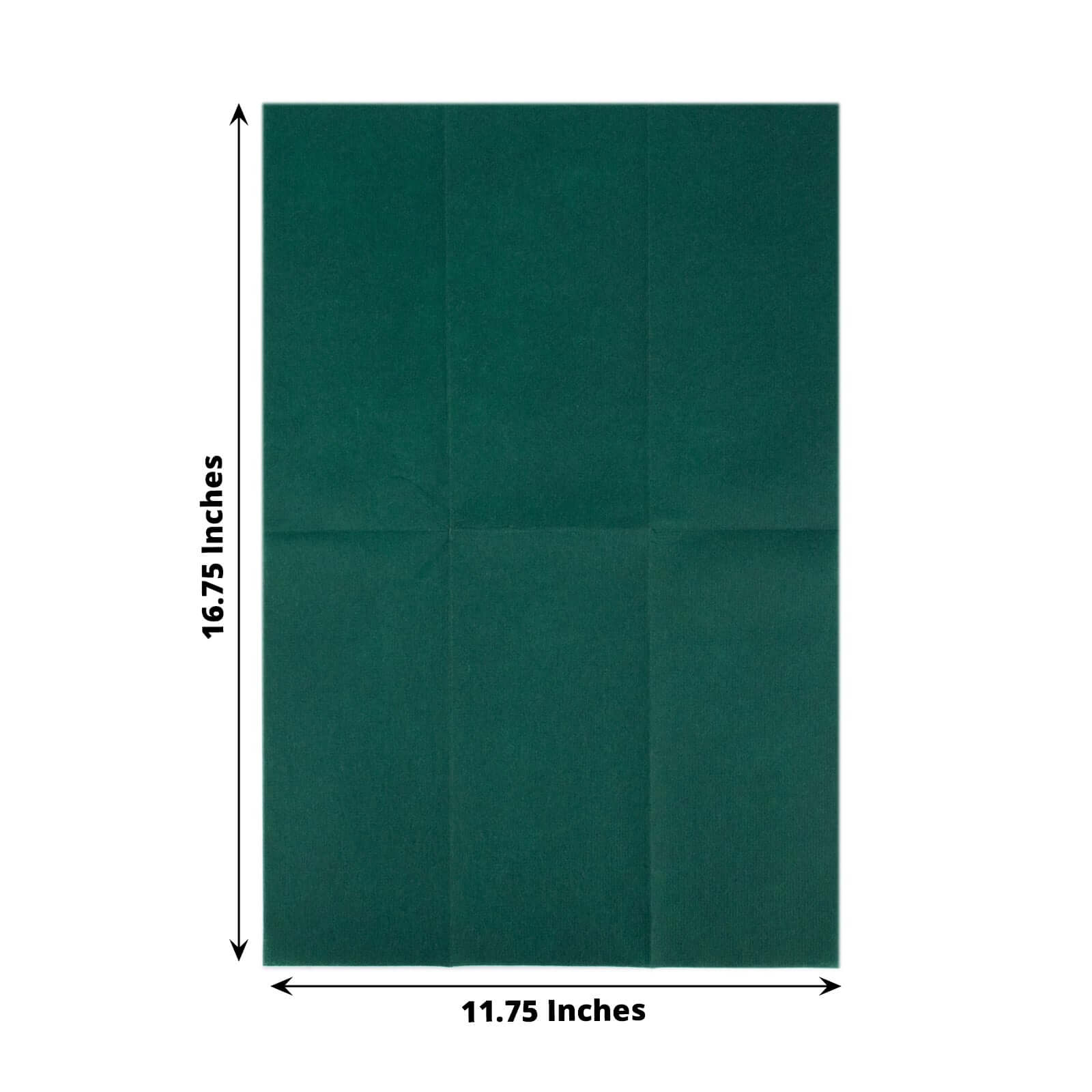 20 Pack Linen-Like Paper 8.5"x4" Napkins Hunter Emerald Green - Highly Absorbent & Disposable Airlaid Guest Towels