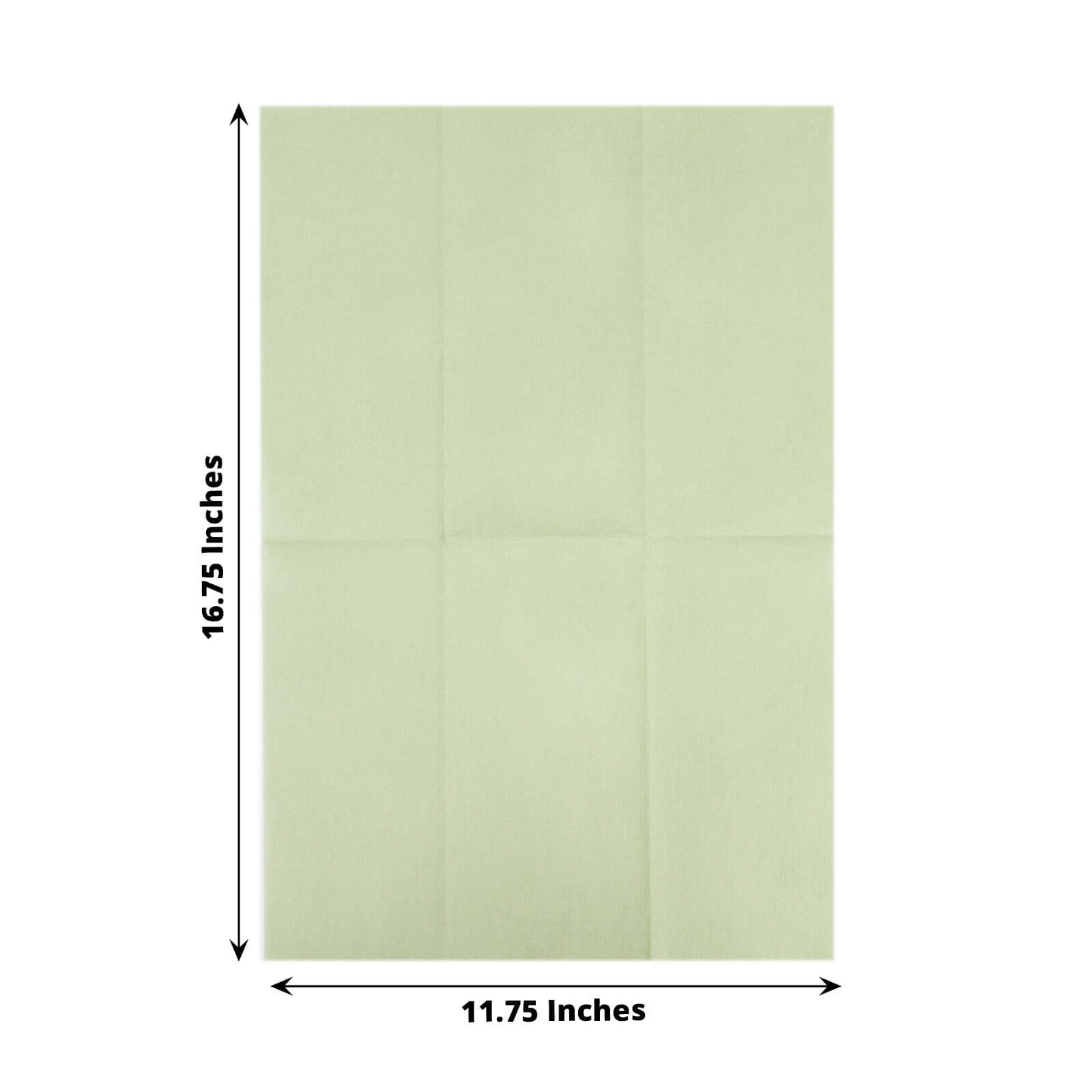 20 Pack Linen-Like Paper 8.5"x4" Napkins Sage Green - Highly Absorbent & Disposable Airlaid Guest Towels