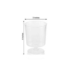 12-Pack Plastic Wine Glasses Clear Short Stem - Durable Disposable Drinkware for Wine 8oz