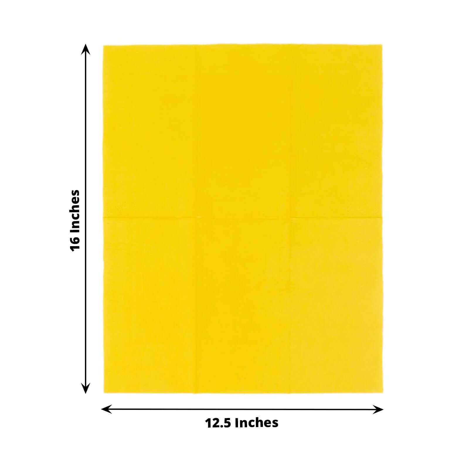 50-Pack Paper Napkins Yellow - Soft Disposable 2-Ply Dinner Napkins for Weddings