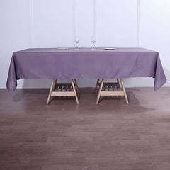 Polyester 60"x102" Rectangle Tablecloth Violet Amethyst - Durable and Stylish Table Cover