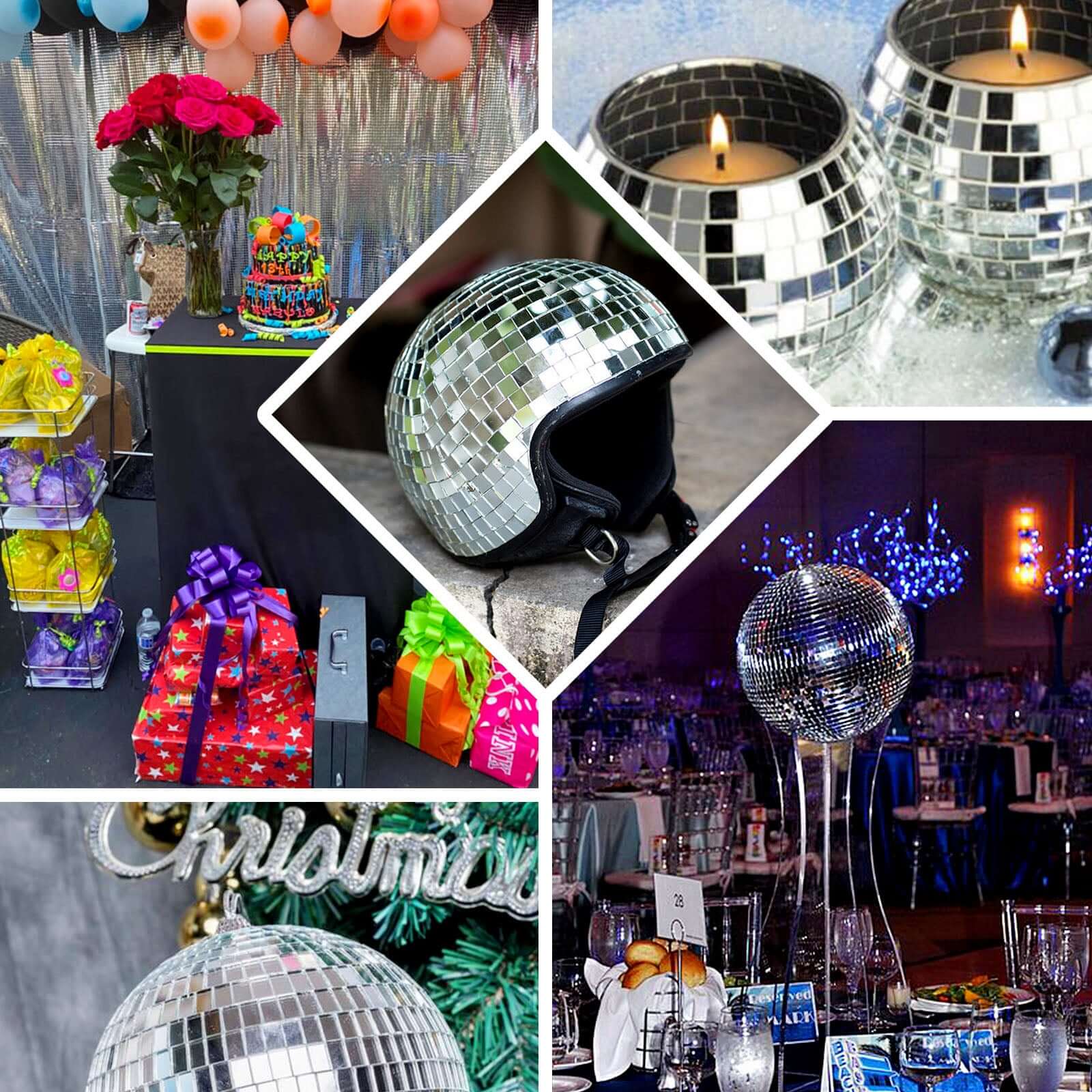 35"x10 Yards Silver Metallic Foil Disco Ball Mirror Fabric By The Bolt, DIY Craft Fabric Roll