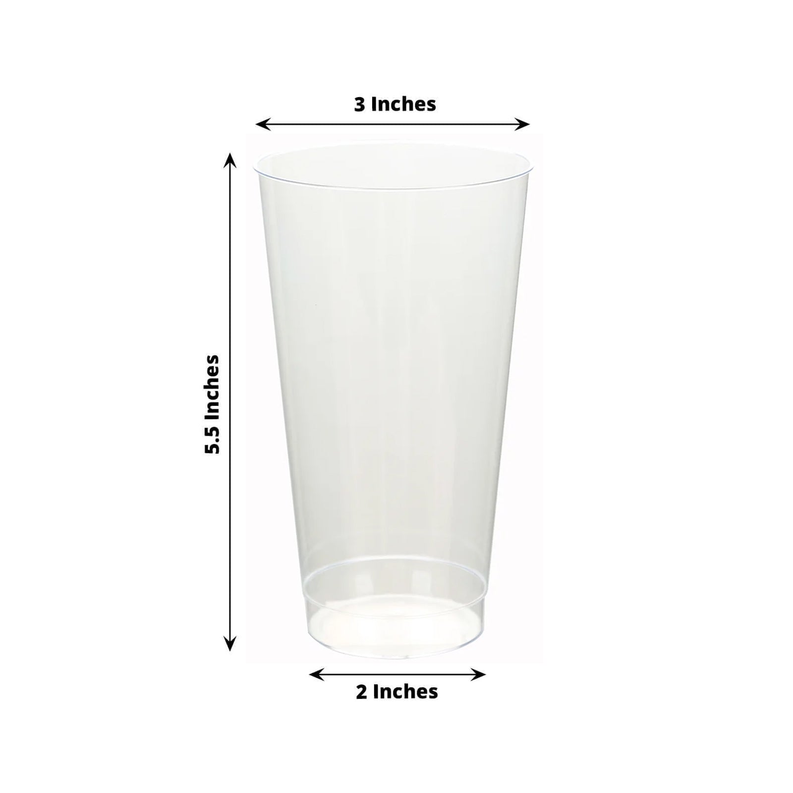 12-Pack Plastic Party Cups Clear - Durable Disposable Tumblers for Drinks 17oz 5.5"