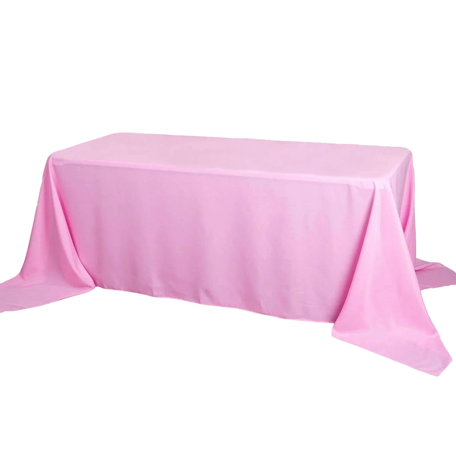 Polyester 90"x156" Rectangle Tablecloth Pink - Seamless Wrinkle-Resistant Table Cover
