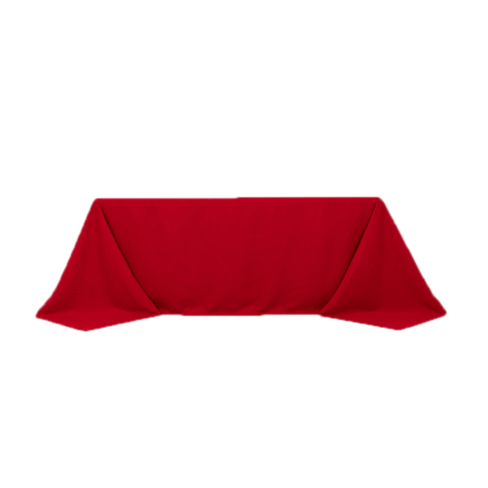 Cotton Blend 90"x132" Rectangle Tablecloth Red - Seamless Wrinkle-Resistant Table Cover