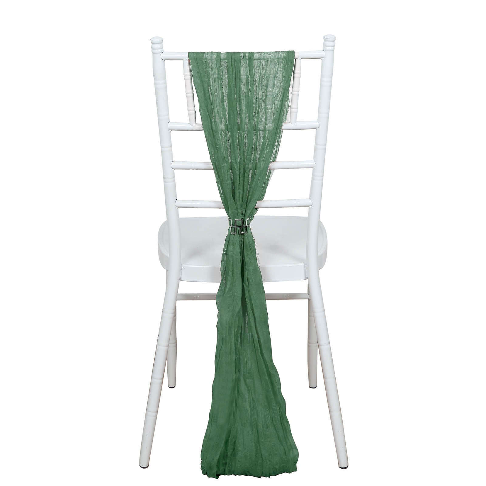 5 Pack Cheesecloth Gauze 16"x88" Chair Sashes Olive Green - Boho Chair Decorations