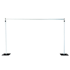 12ft Aluminum Adjustable Backdrop Stand with Heavy Steel Base Plate, Commercial Grade DIY Pipe and Drape Photography Background Frame