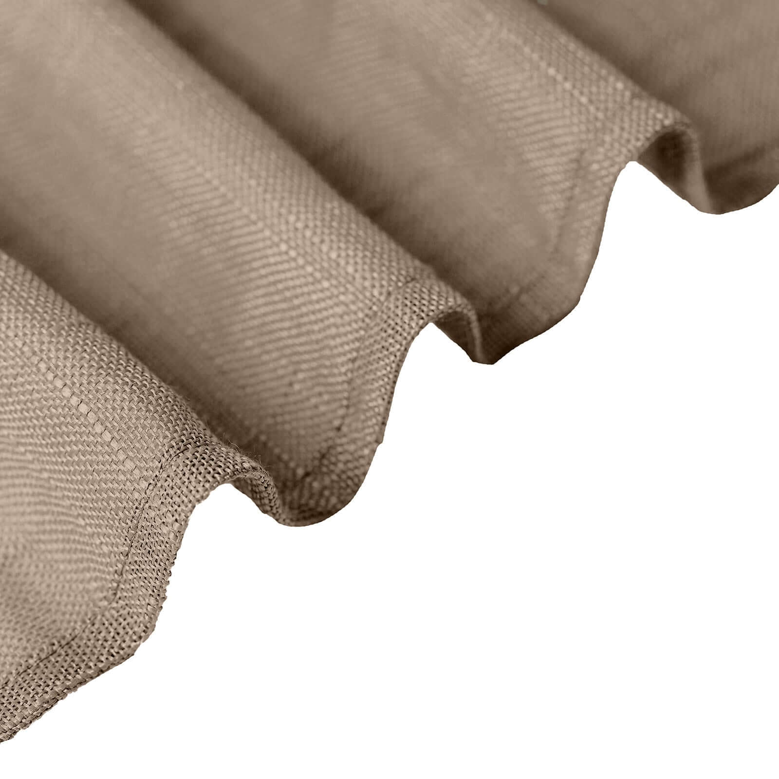 Faux Linen 90"x156" Rectangular Tablecloth Taupe - Slubby Texture Wrinkle-Resistant Seamless Table Cover