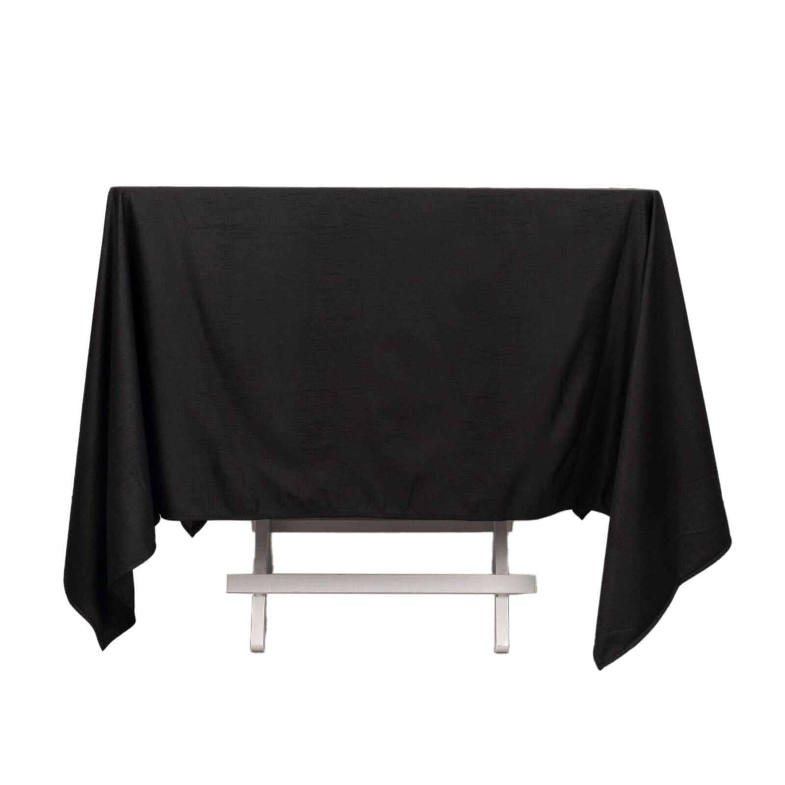 Scuba Square 70"x70" Tablecloth Black - Wrinkle Free & Stain Resistant Table Cover