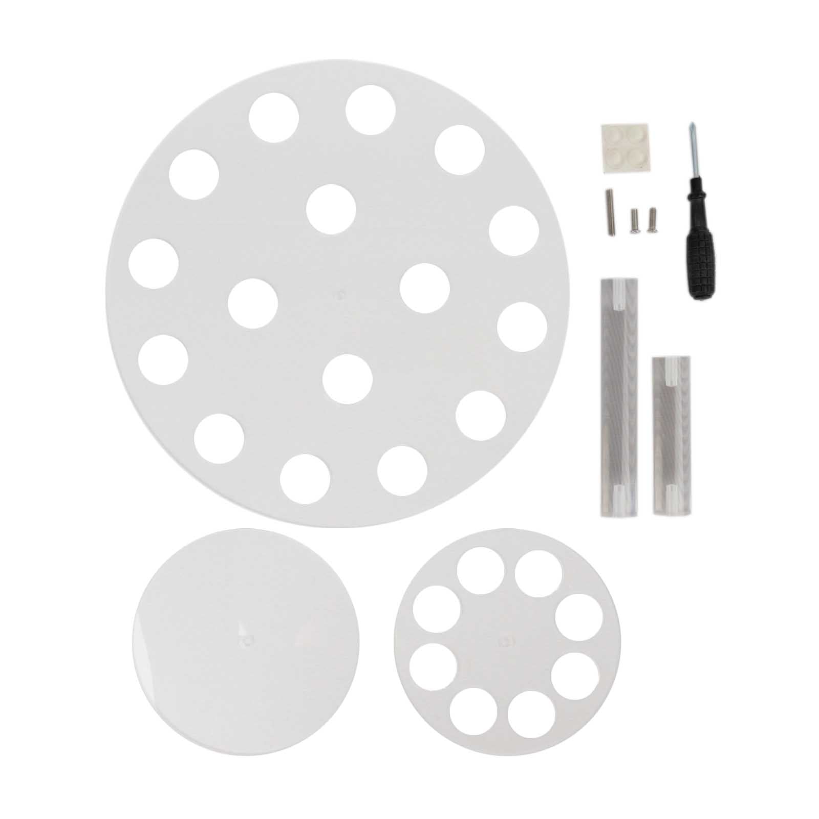 2 Tier Acrylic Round Ice Cream Cone Holder Clear - Sturdy Appetizer Dessert Display Stand with 24-Slots for Easy & Stylish Event Party Table Setup 12"