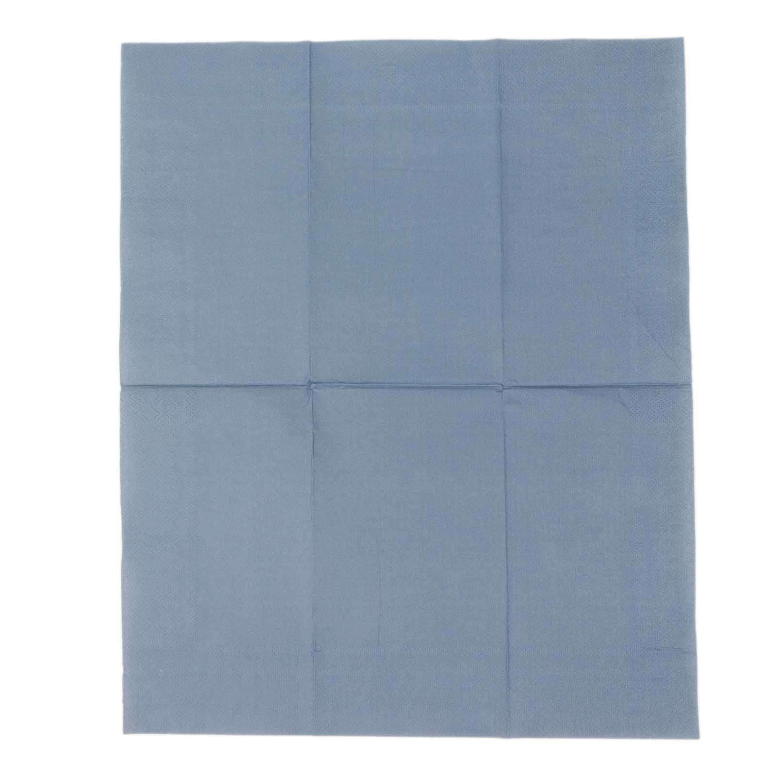 50-Pack Paper Napkins Dusty Blue - Soft Disposable 2-Ply Dinner Napkins for Weddings