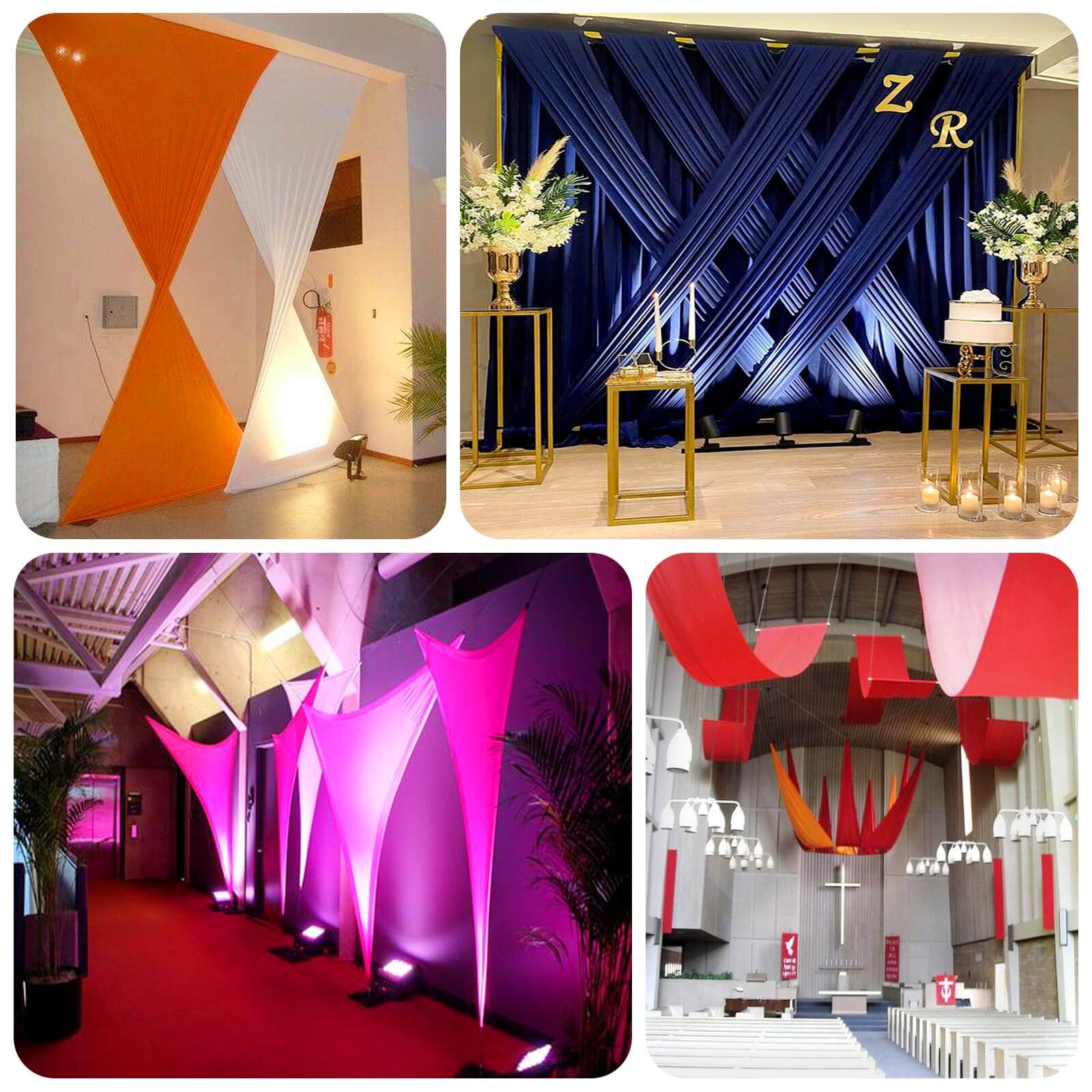 Gold Spandex 4-Way Stretch Fabric Roll, DIY Craft Fabric Bolt- 60"x10 Yards