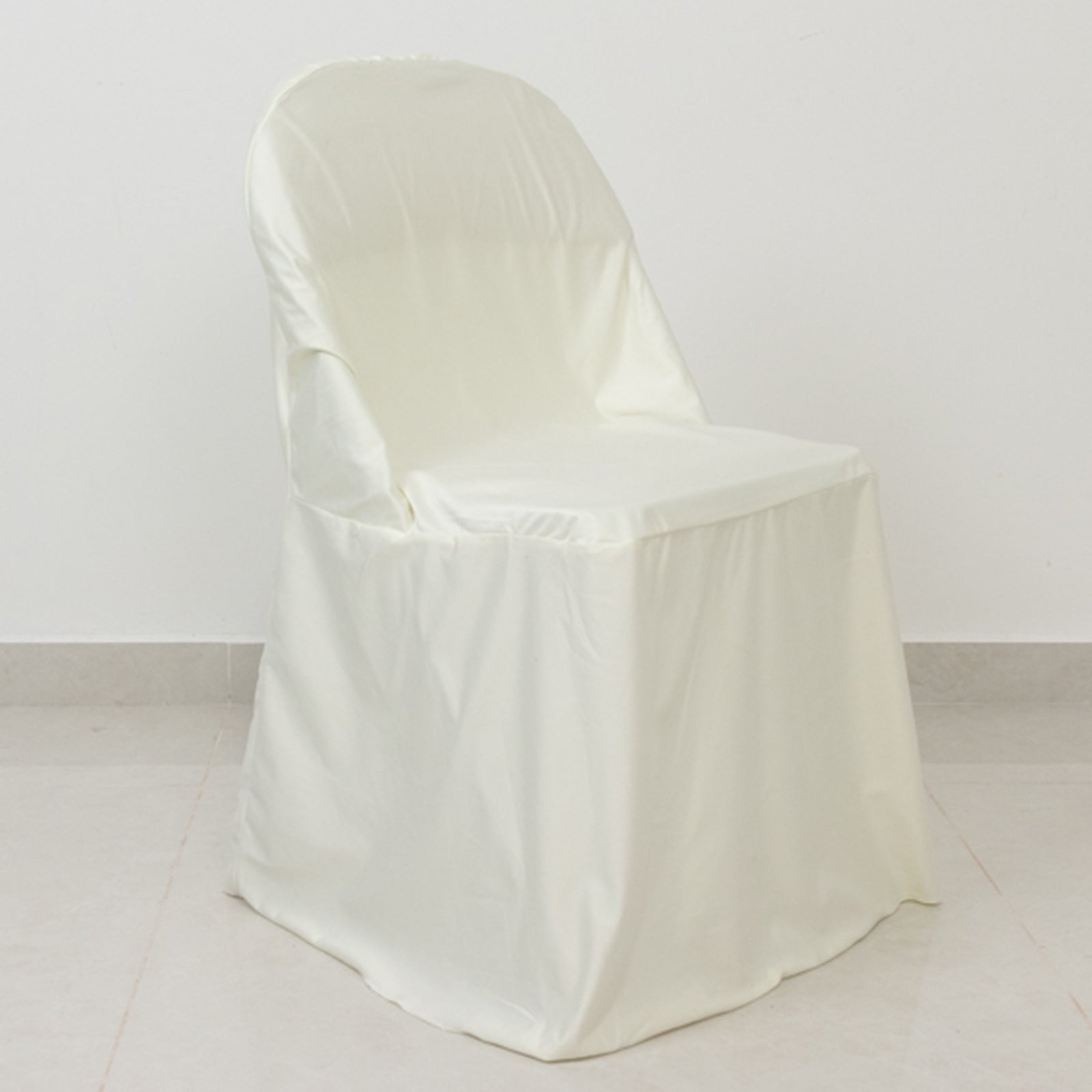 Scuba Stretch Folding Chair Cover Ivory - Wrinkle Free & Durable Slipcover