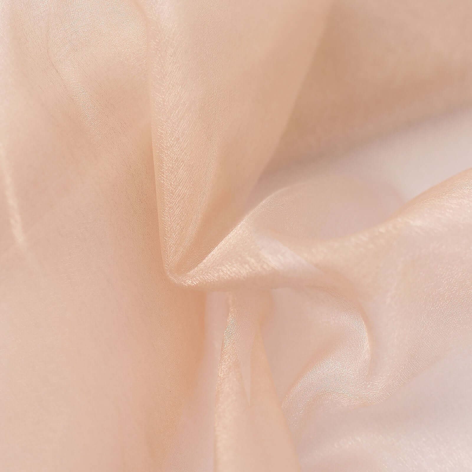 54"x10yd Nude Solid Sheer Chiffon Fabric Bolt, DIY Voile Drapery Fabric