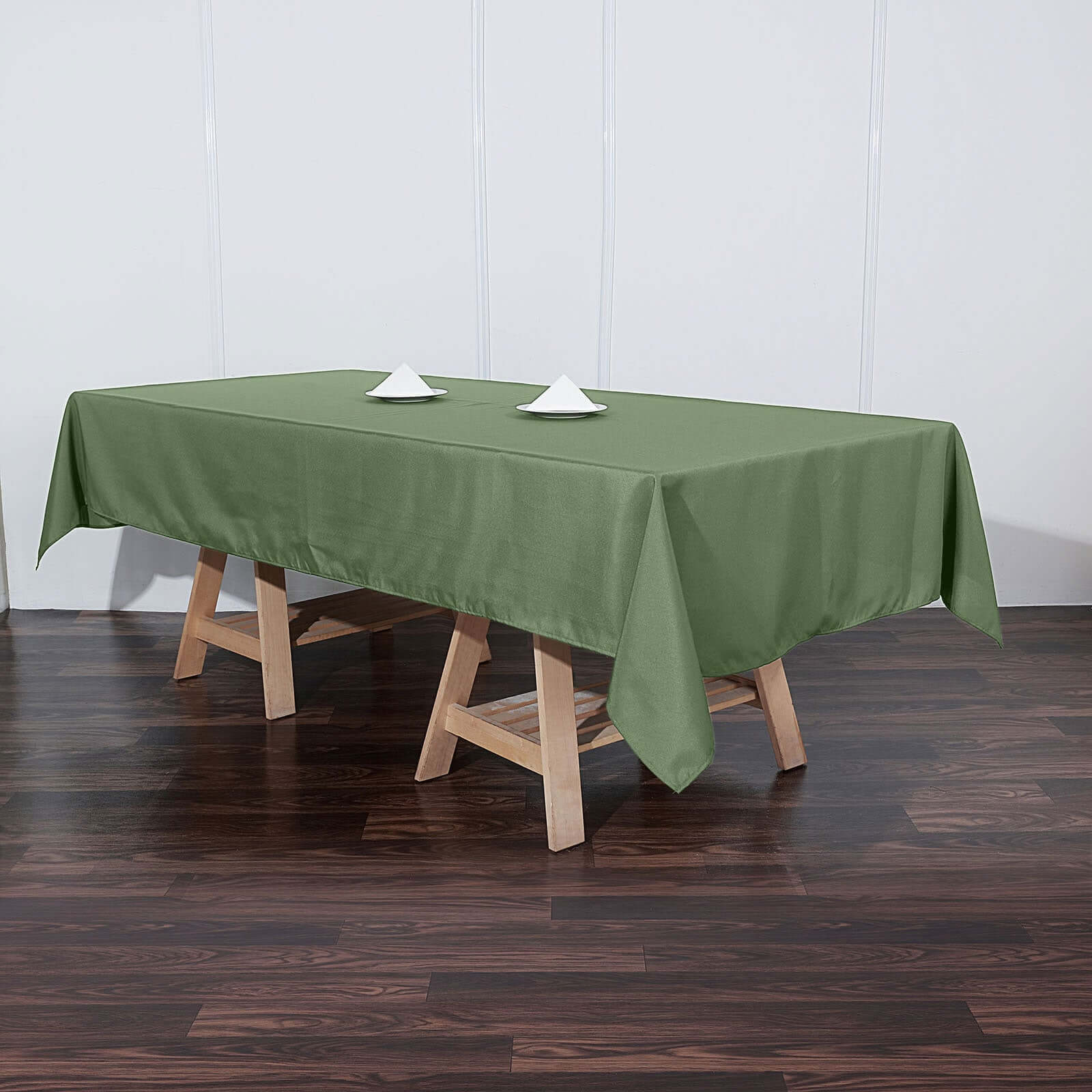 Polyester 60"x102" Rectangle Tablecloth Olive Green - Durable and Stylish Table Cover