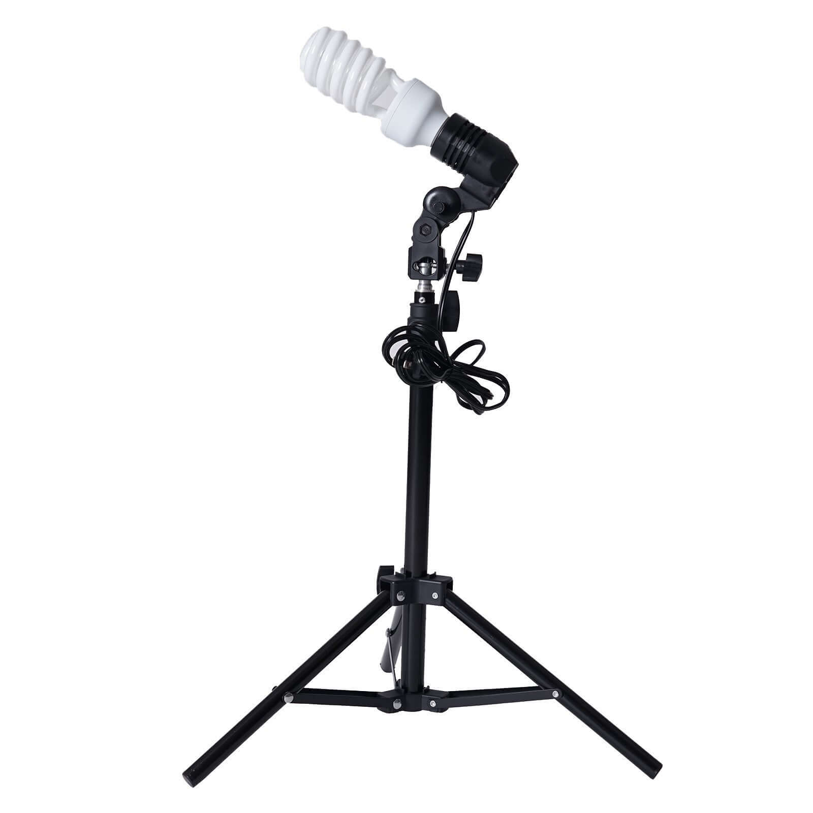 10ft Photo Video Studio Lighting & Background Support System Kit, 600W White Umbrella With Chromakey Backdrop Muslins (Green Black White) - Free Carry Case Included