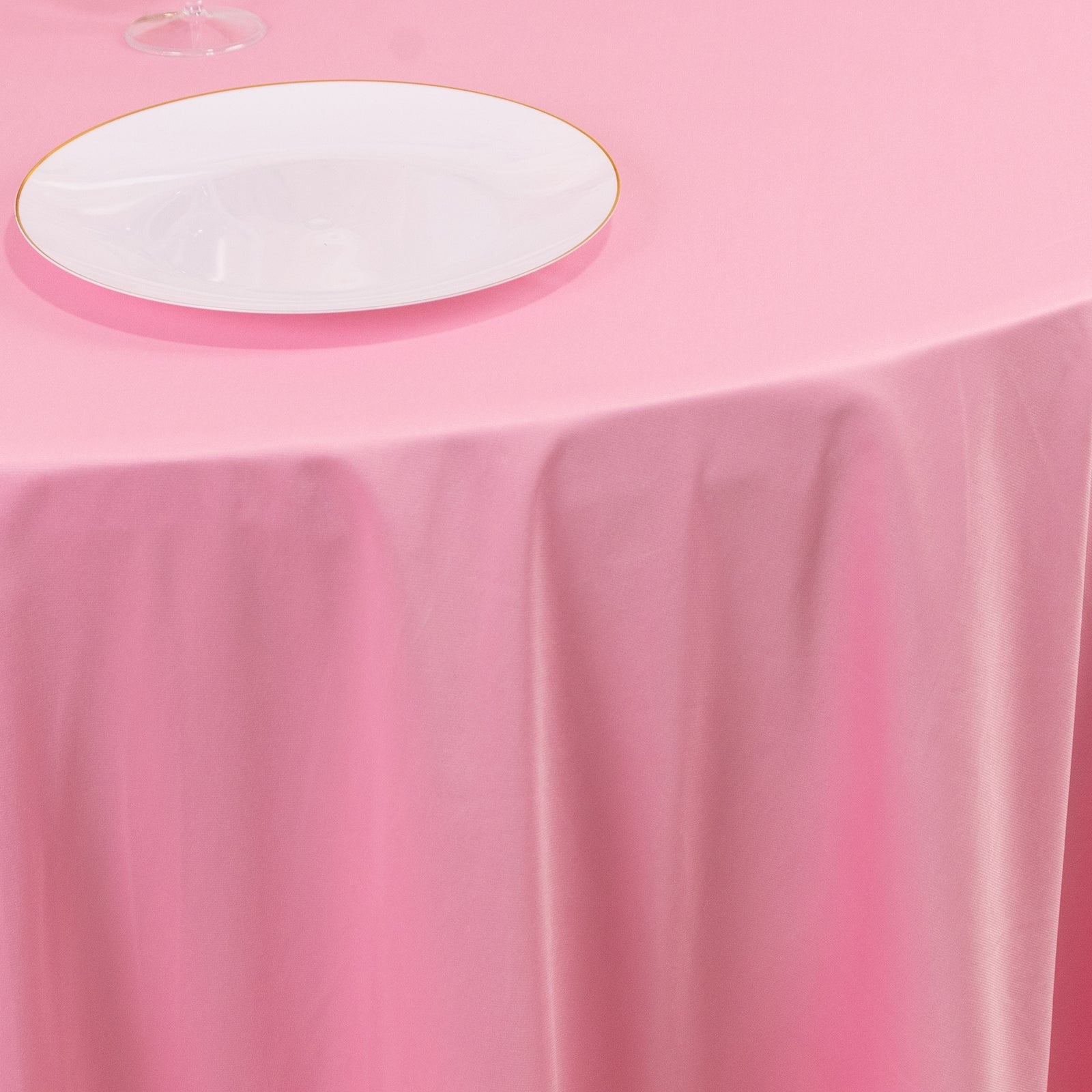 Scuba Round 108" Tablecloth Pink - Wrinkle Free & Stain Resistant Table Cover
